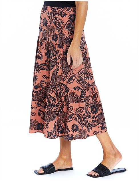 Jump Mono Leaf Tiered Skirt