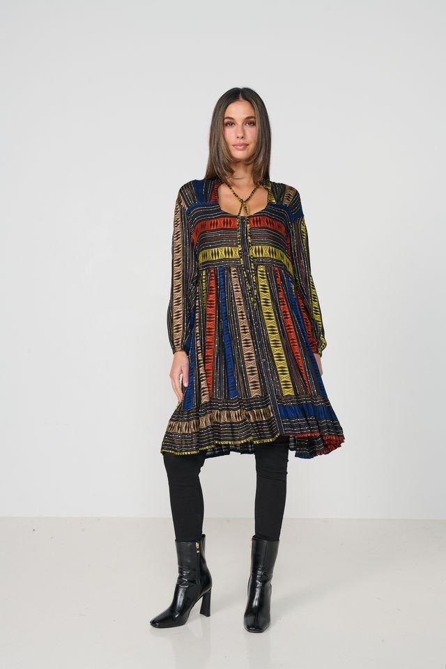 Caju Jacquard Print Tunic Dress