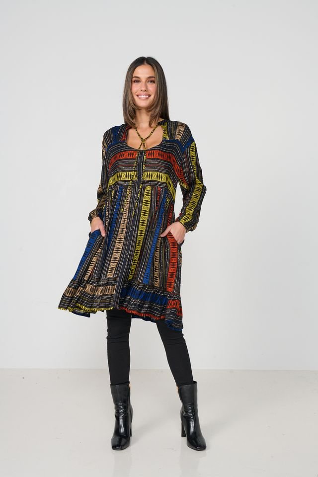 Caju Jacquard Print Tunic Dress