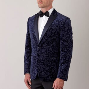 Men's black dinner jacket with satin lapels