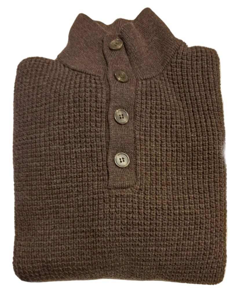 Ansett Polo Neck Button Collar Jumper