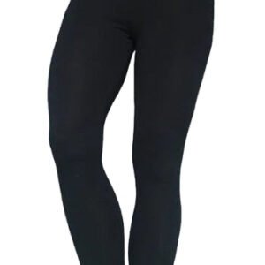 Black full-length leggings on a textured beige background with 'bt' branding.