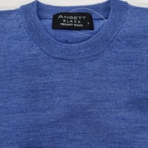 ansett merino crew neck jumper cobalt