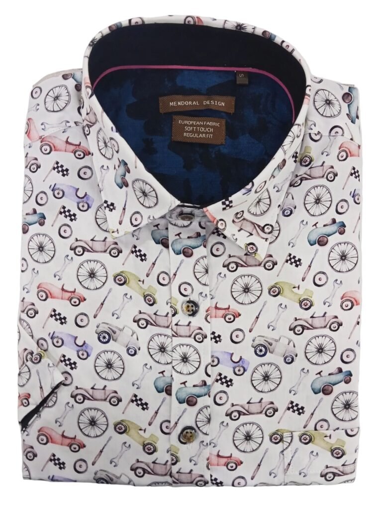 Short Sleeve Fashion Shirt with cars