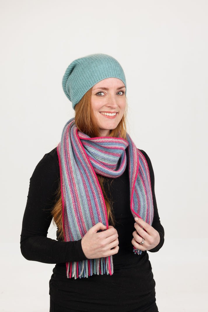 Possum Merino Multi Stripe Scarf