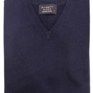 Ansett Merino Wool Plain Vest Navy