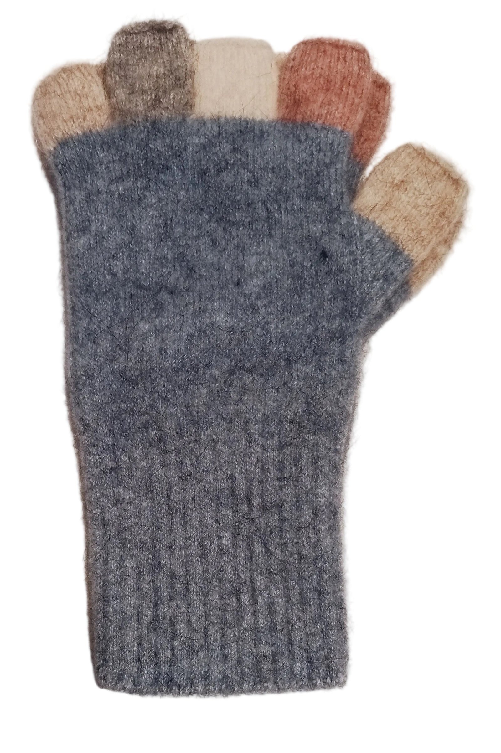 Native World Possum Multi Fingerless Gloves Crystal