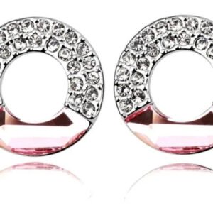 Pink Swarovski Crystal Earrings
