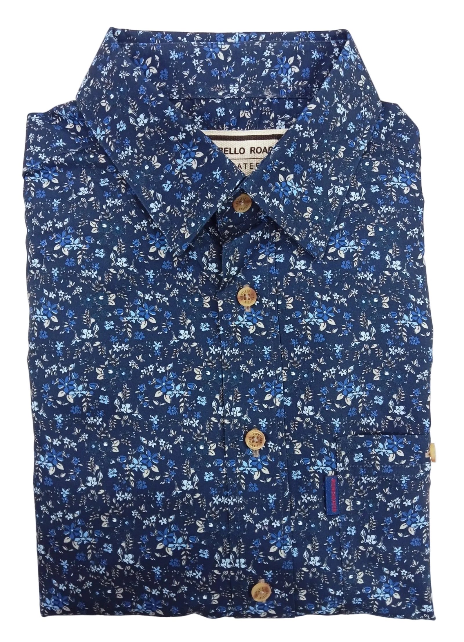 Portobello Road Ironcheater L/S Fashion Shirt-Blue