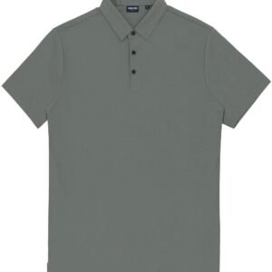 Gray polo shirt on a white background