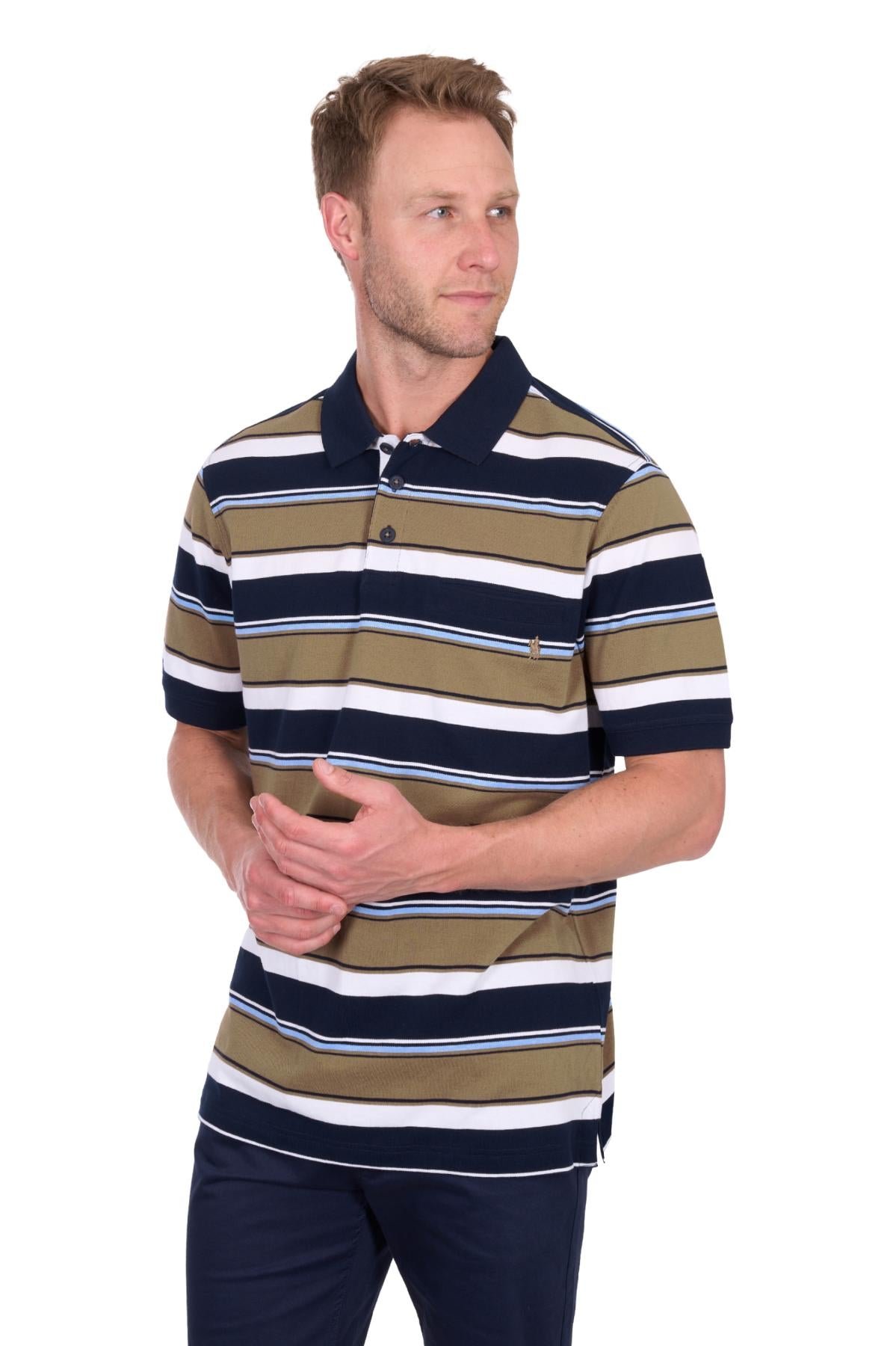 Thomas Cook Men’s Tim 1Pkt SS Polo Navy/Tan