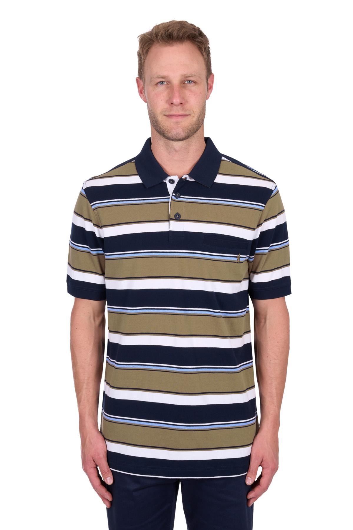 Thomas Cook Men’s Tim 1Pkt SS Polo Navy/Tan