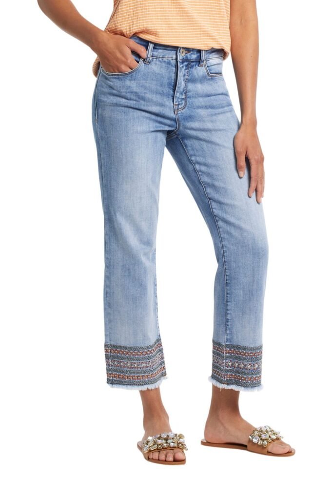 Tribal Audrey 5 Pocket Straight Crop