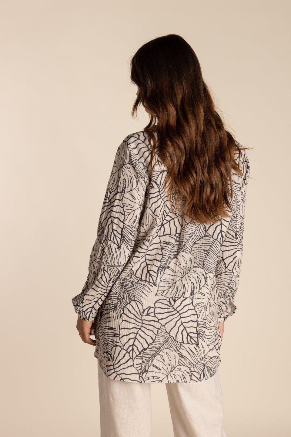 Two-T’s Leaf Print Shirt