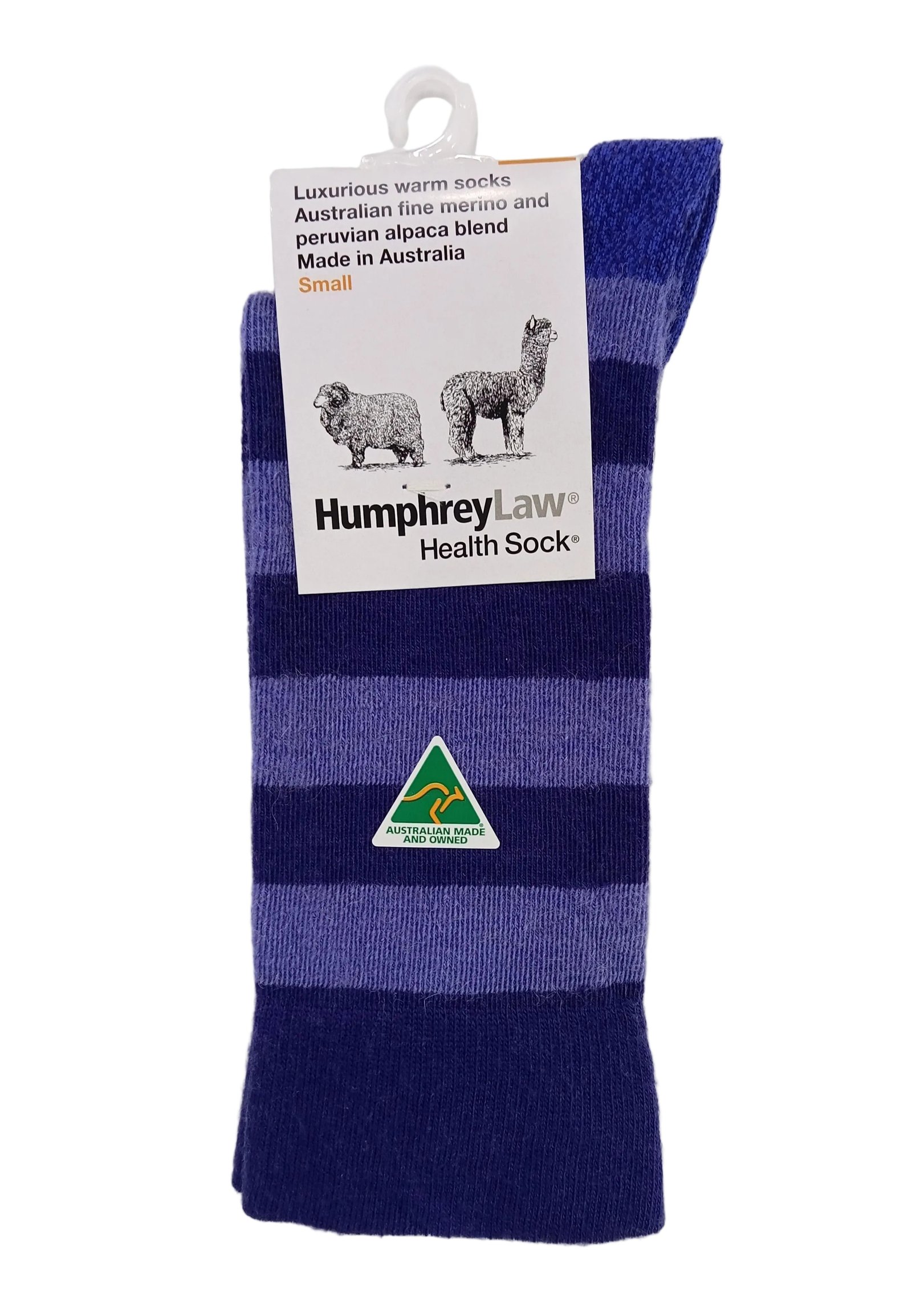 Humphrey Law Alpaca/Merino Stripe Socks Ultra Violet