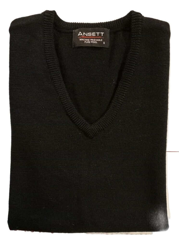 Ansett Superwash Wool Slip-on Vest Black