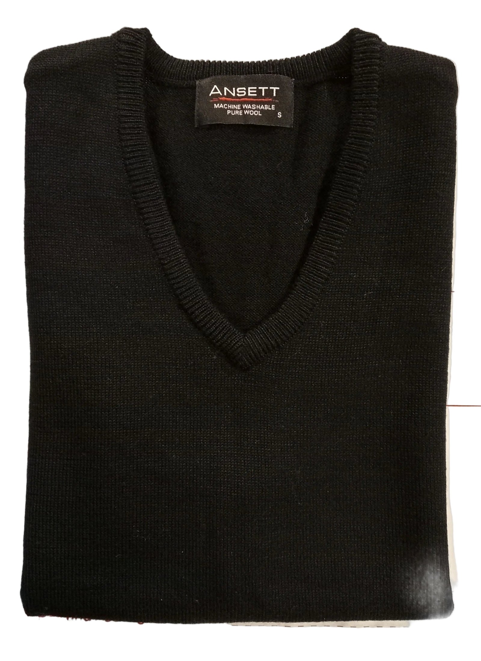 Ansett Superwash Wool Slip-on Vest Black