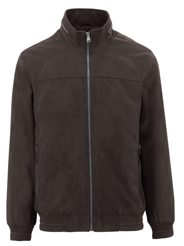 Brown jacket on a white background