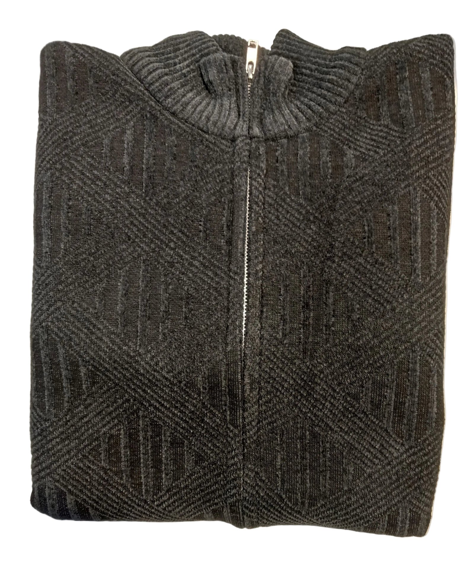 Mens Knit Fleece Jacket Charcoal