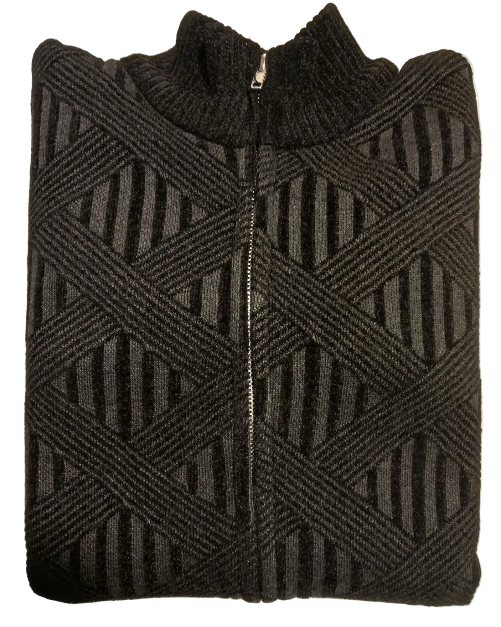 Mens Knit Fleece Jacket Black