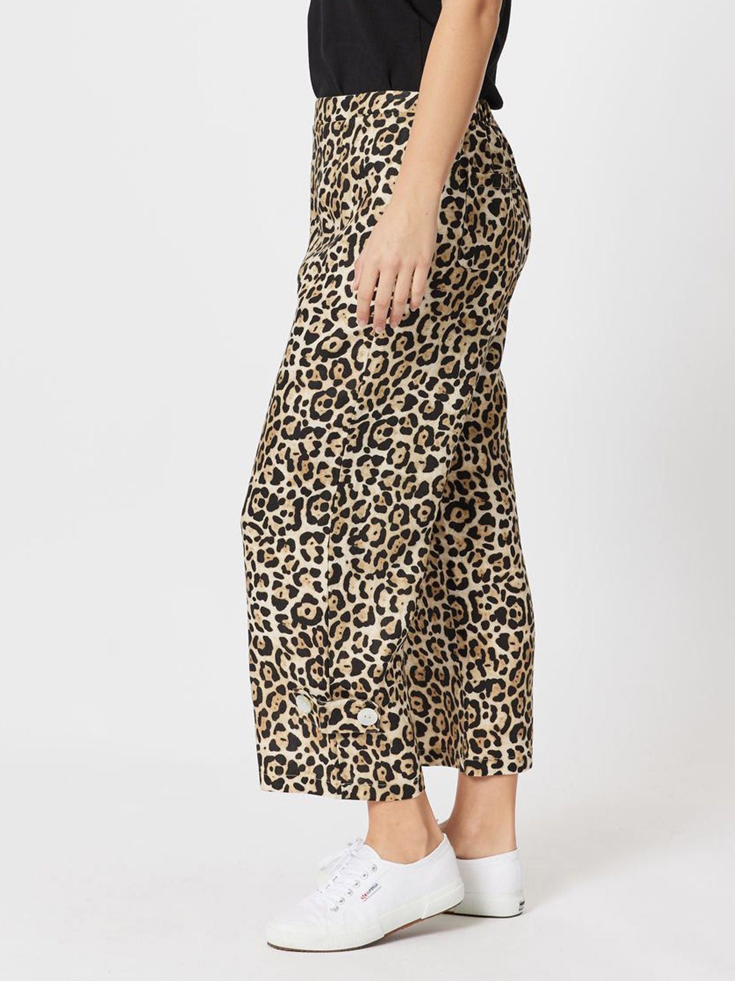 Gordon Smith Animal Print Linen Pants