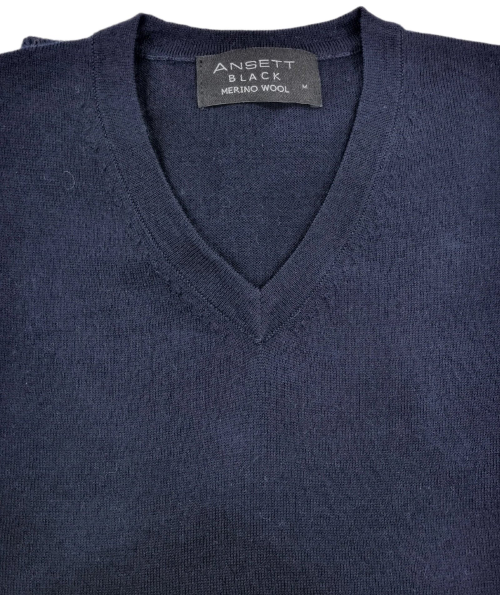 Ansett Merino Wool Vee Navy