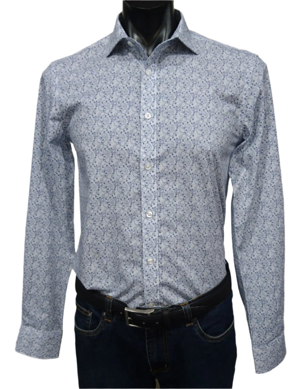 Brooksfield Luxe Paisley Print Slub Shirt