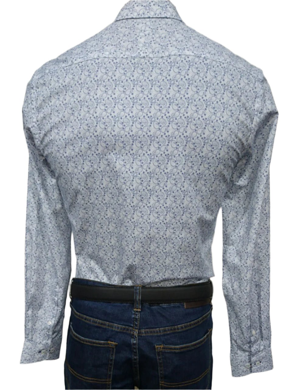 Brooksfield Luxe Paisley Print Slub Shirt