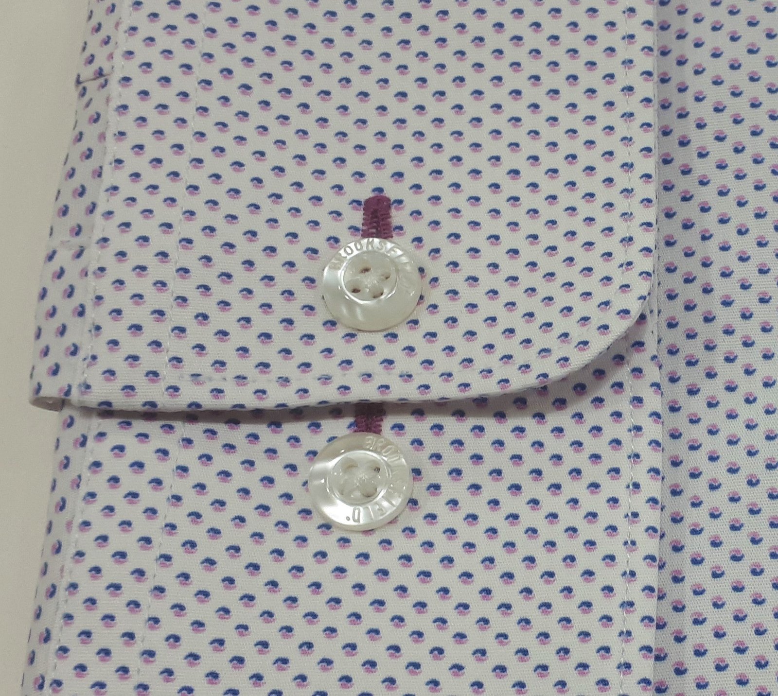 Brooksfield Career Stretch Print Shirt