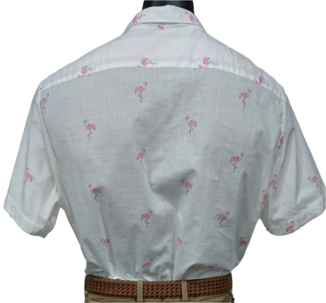 Brooksfield Casual Flamingo Print S/S Shirt