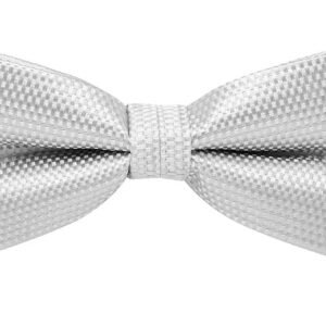 bow tie & pocket square, carbon, silver