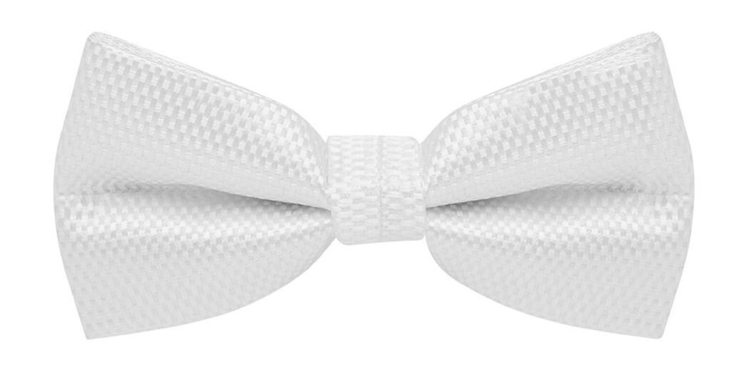 bow tie & pocket square, carbon, white