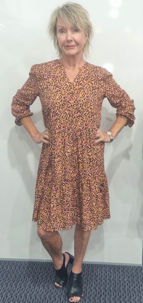 jump camo leopard tier dress