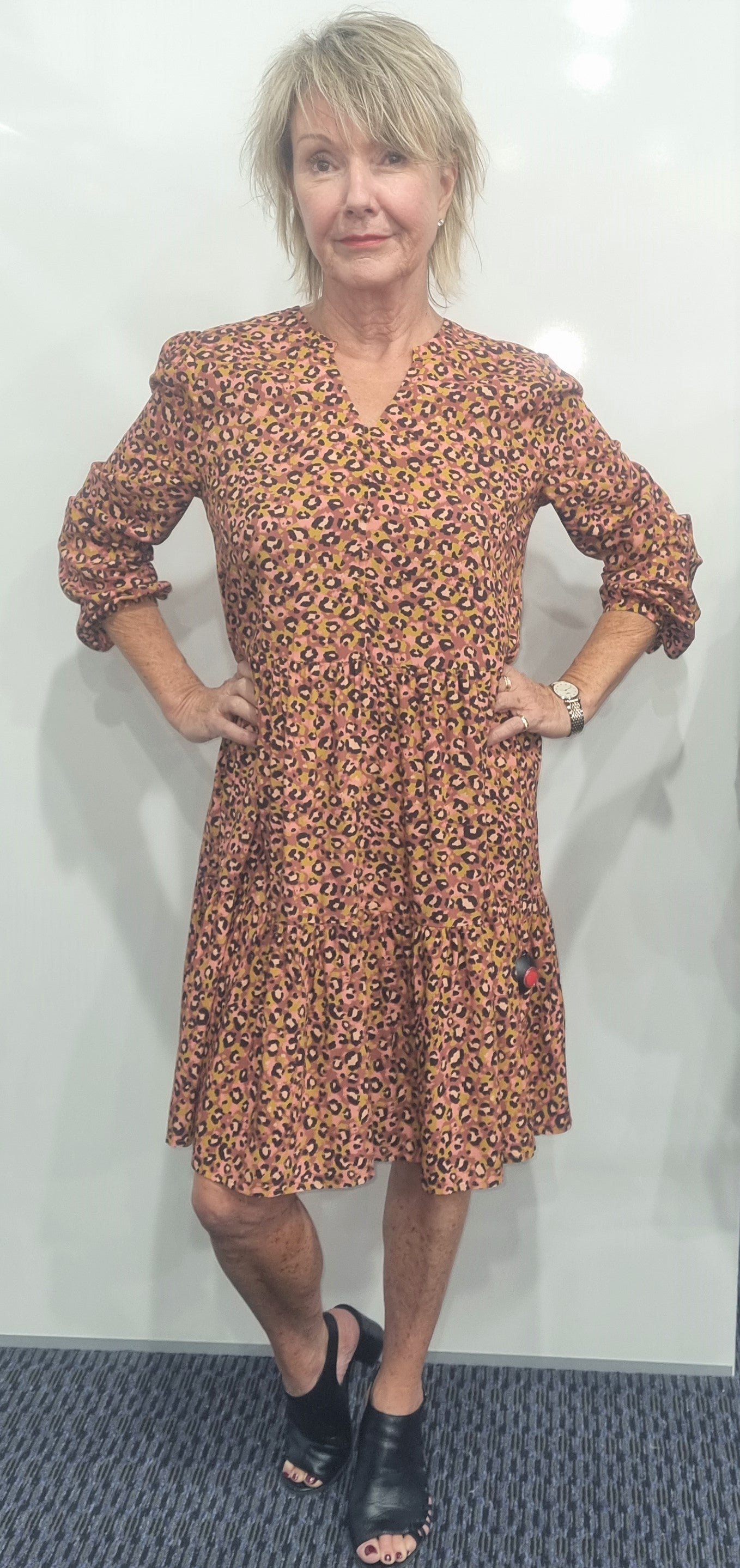 Jump Camo Leopard Tier Dress