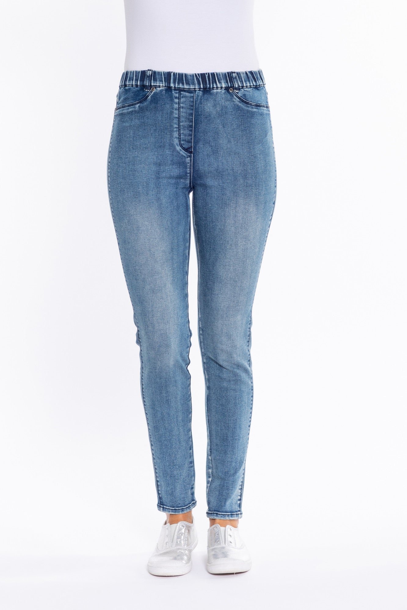 Cafe Latte Washed Denim Jegging