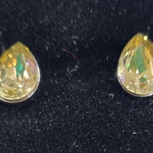 swarovski mystic rainbow pear stud