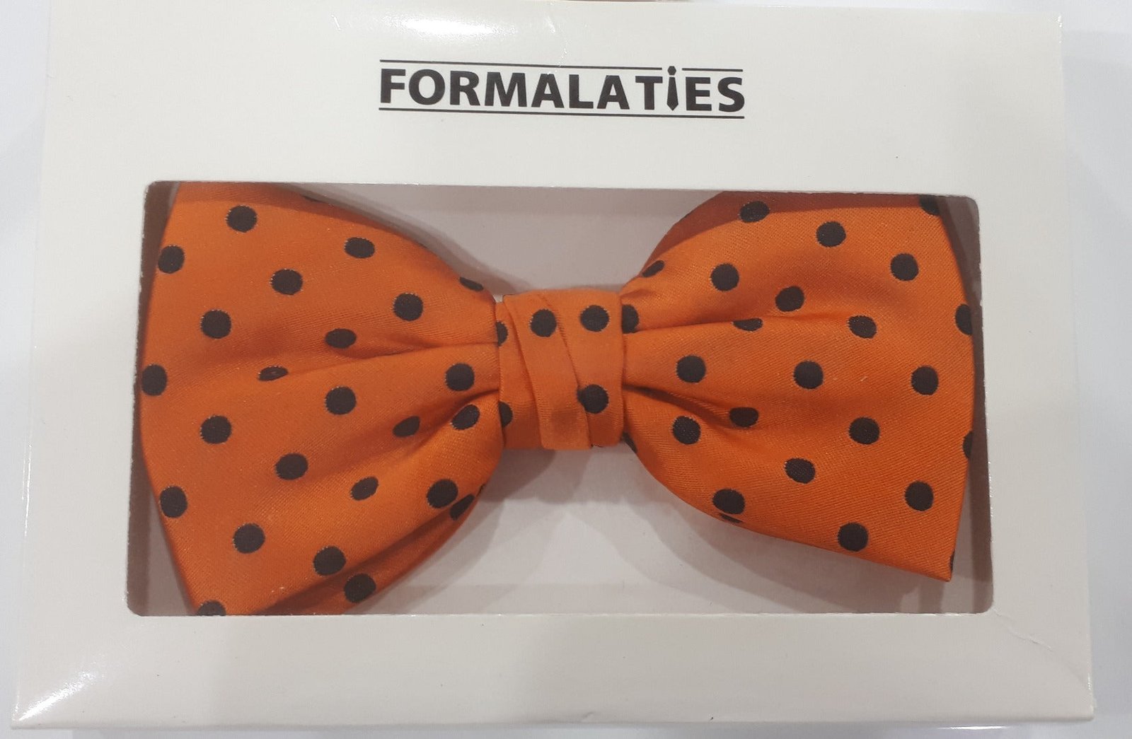 Formal Bowtie Polka Dot-ORANGE/BLACK