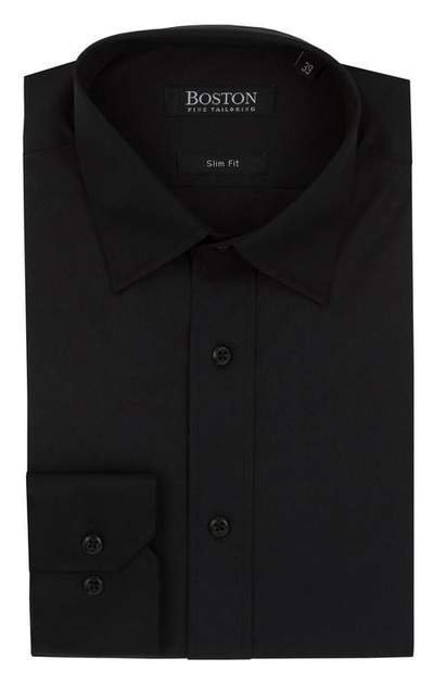 BOSTON SLIM BUSINESS SHIRT BLACK