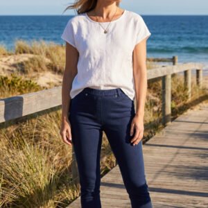 Cafe Latte Stretch Jeggings Navy