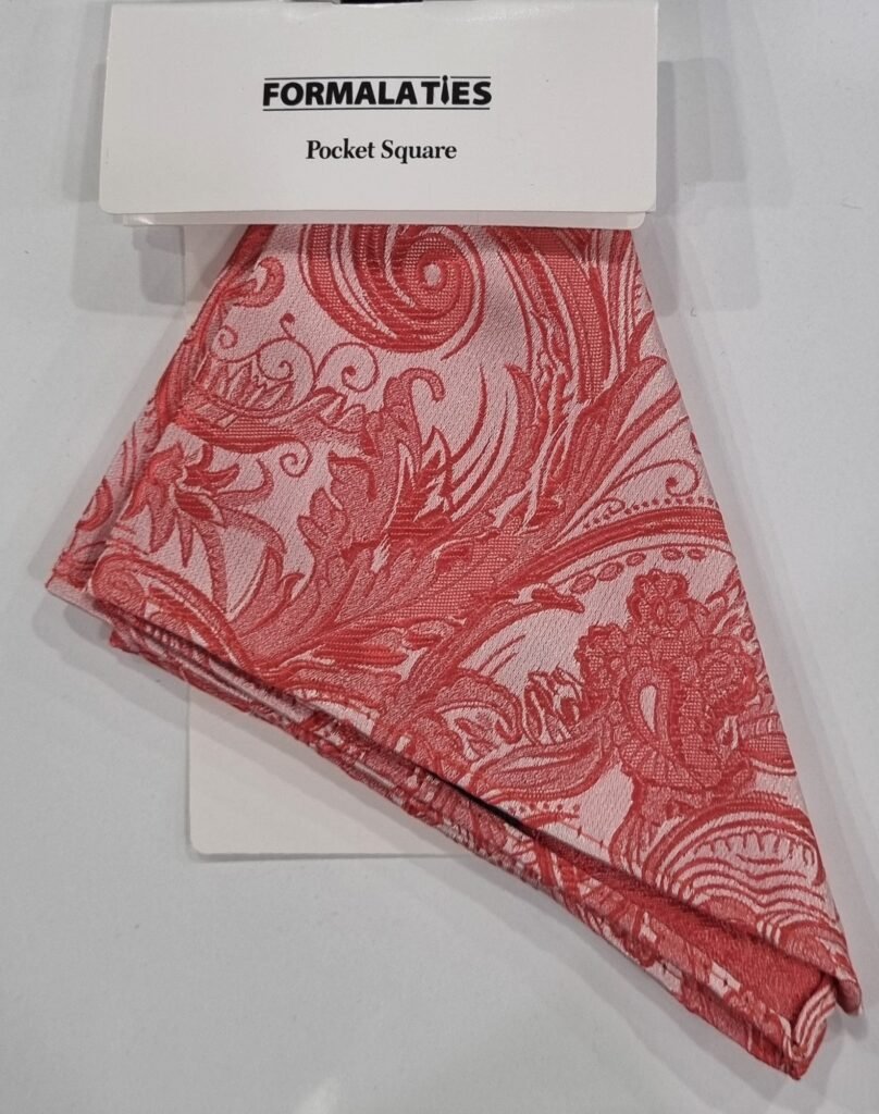 form paisley pocket square guava