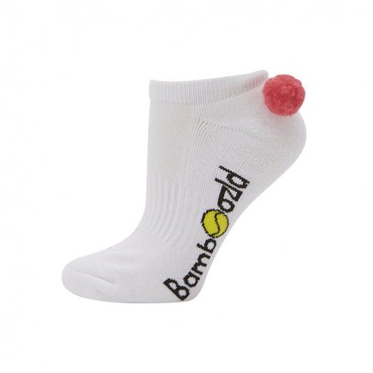 Womens Pom Pom Ankle Sports Socks